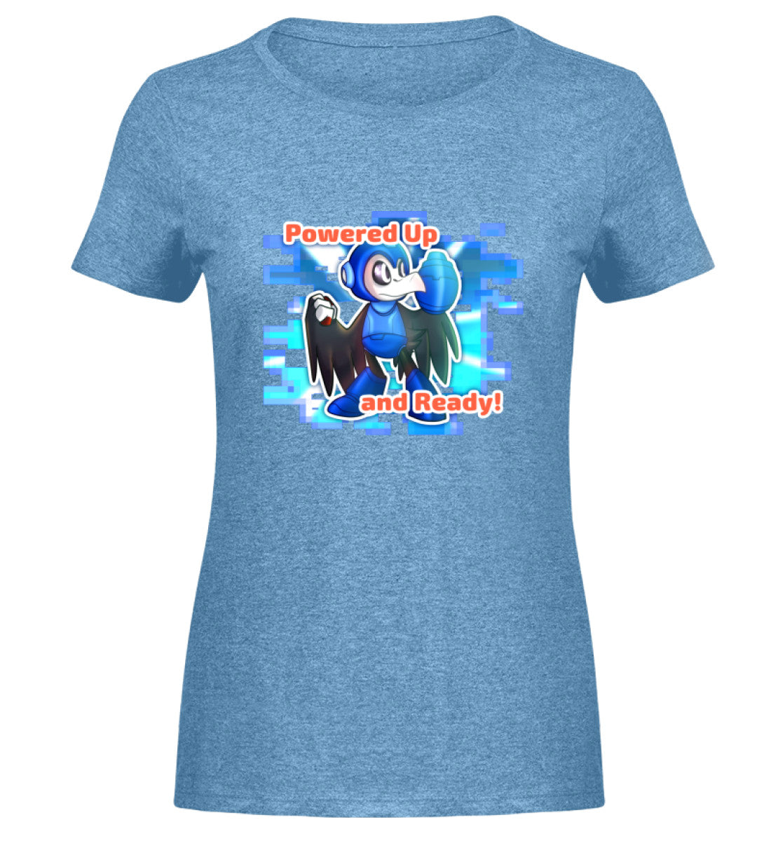 Hellblau Meliert-6806